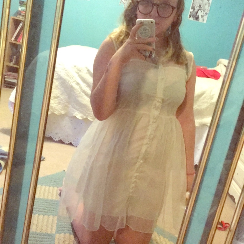 Sheer heart shape dress